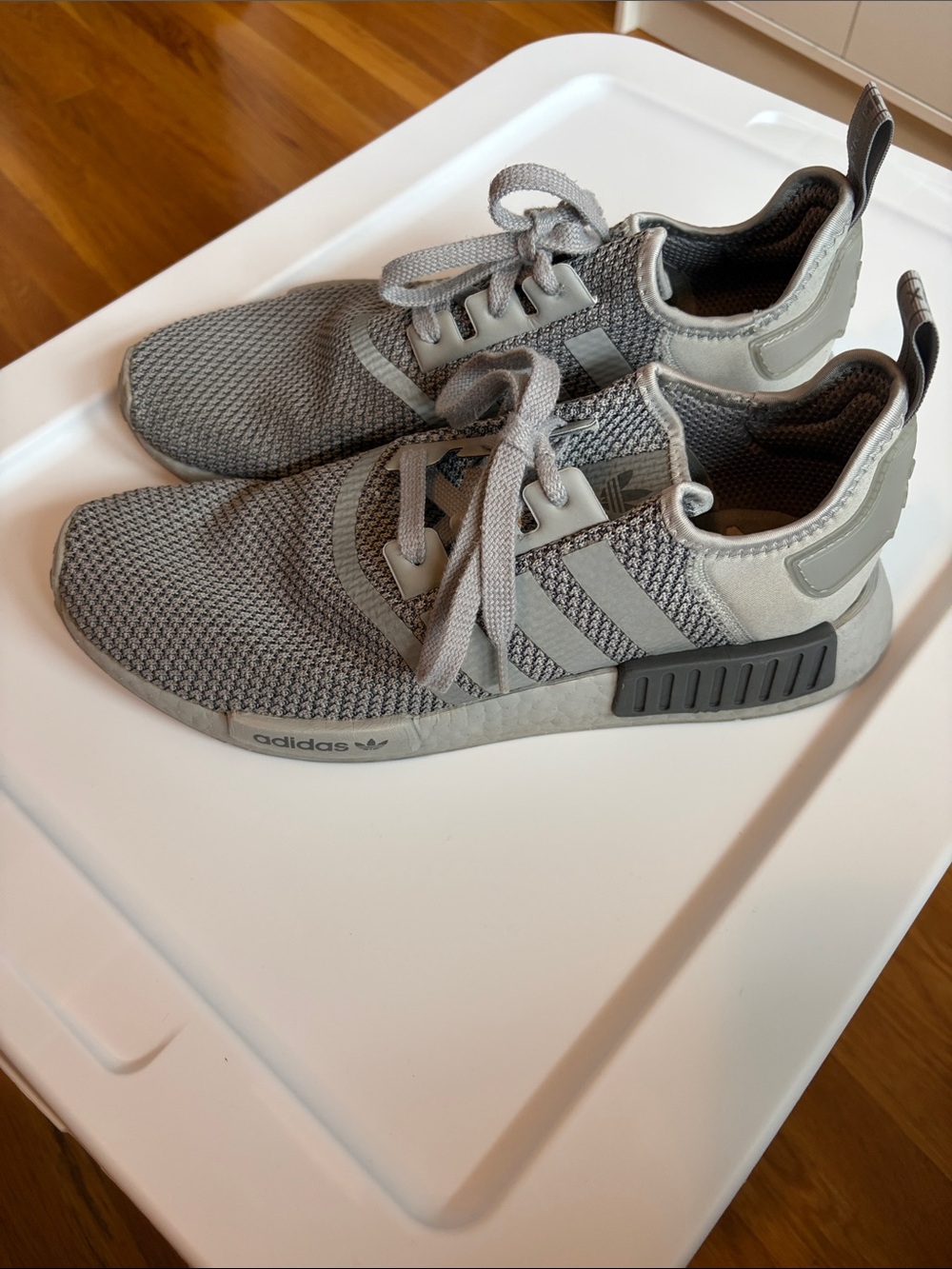 adidas ultra boost Grey Knit Low-Top Sneakers